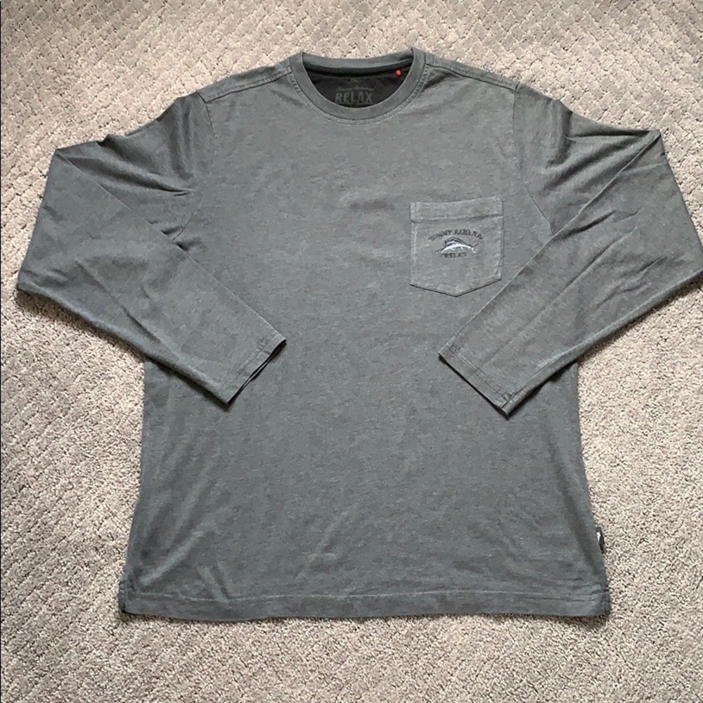 Tommy Bahama Long Sleeve Crewneck Pocket Tee